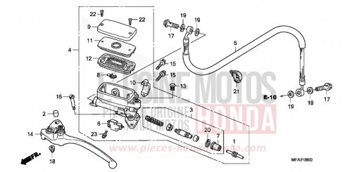 CLUTCH MASTER CYLINDER CBF1000A9 de 2009